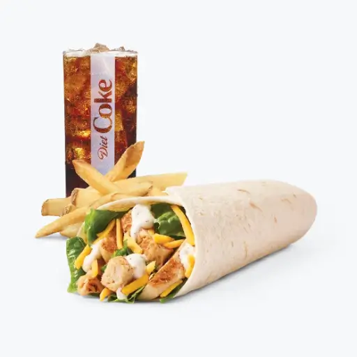 wendy's Grilled Chicken Wrap Combo price and calories information 2024 and 2025